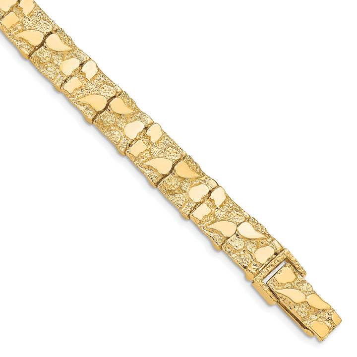 10K Yellow Gold 10.0mm Nugget Bracelet