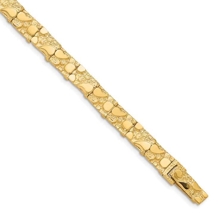 10K Yellow Gold 7.0mm Nugget Bracelet