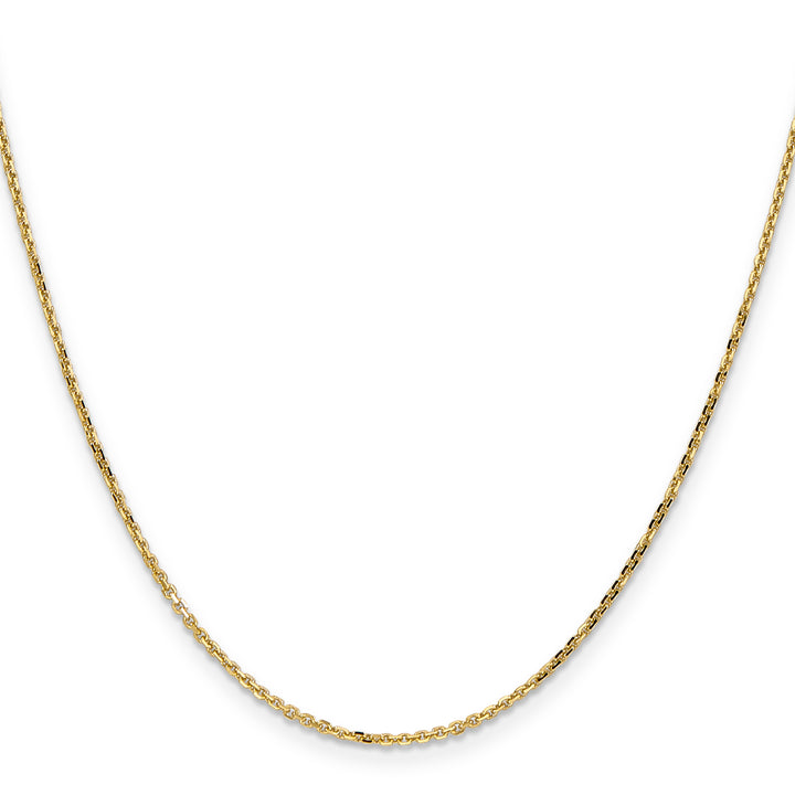 10K Yellow Gold 1.4mm D.C. Round Open Link Cable Chain
