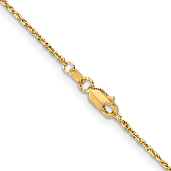 10K Yellow Gold 1.4mm D.C. Round Open Link Cable Chain