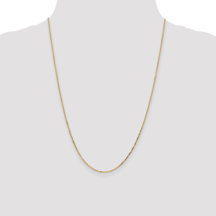 10K Yellow Gold 1.4mm D.C. Round Open Link Cable Chain