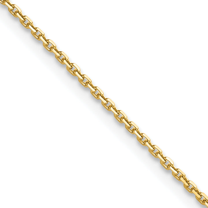 10K Yellow Gold 1.4mm D.C. Round Open Link Cable Chain