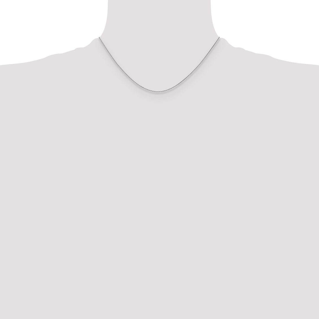 10K White Gold 1.2mm D.C. Cable Chain