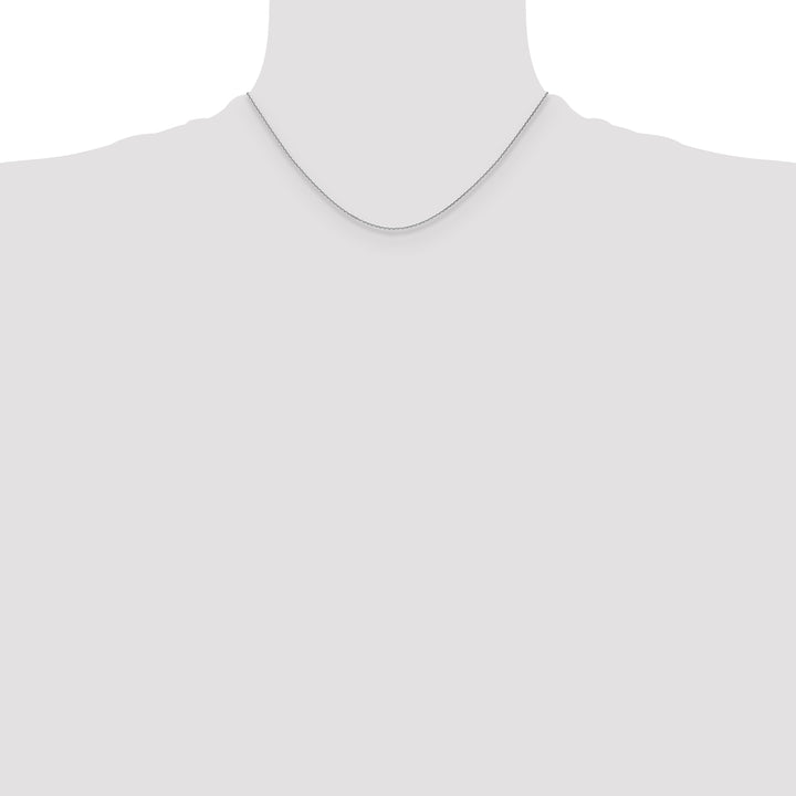 10K White Gold 1.2mm D.C. Cable Chain