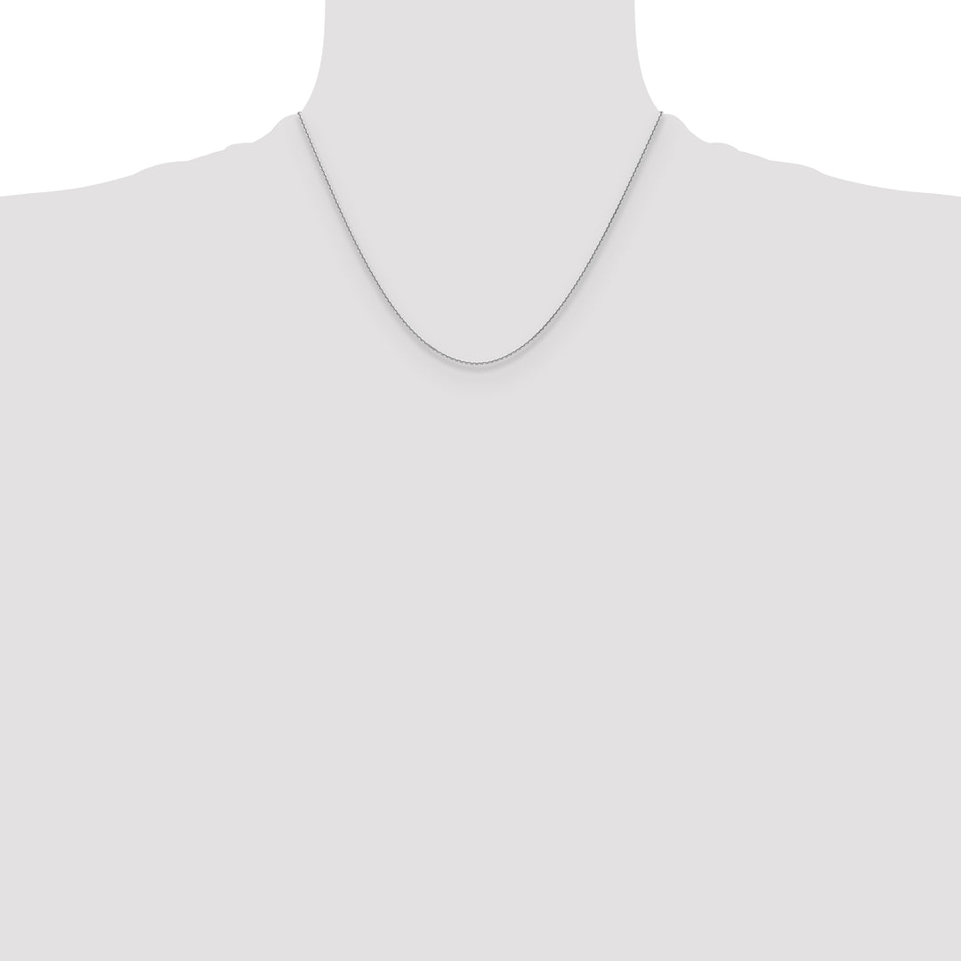 10K White Gold 1.2mm D.C. Cable Chain