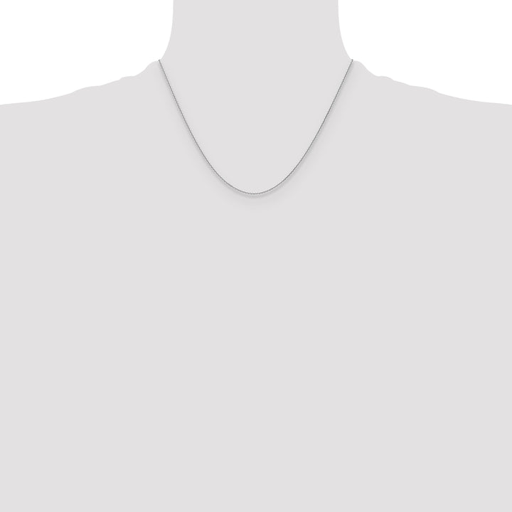 10K White Gold 1.2mm D.C. Cable Chain