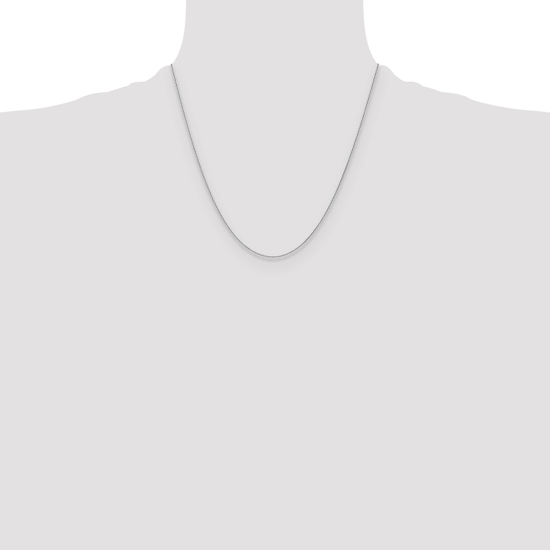 10K White Gold 1.2mm D.C. Cable Chain