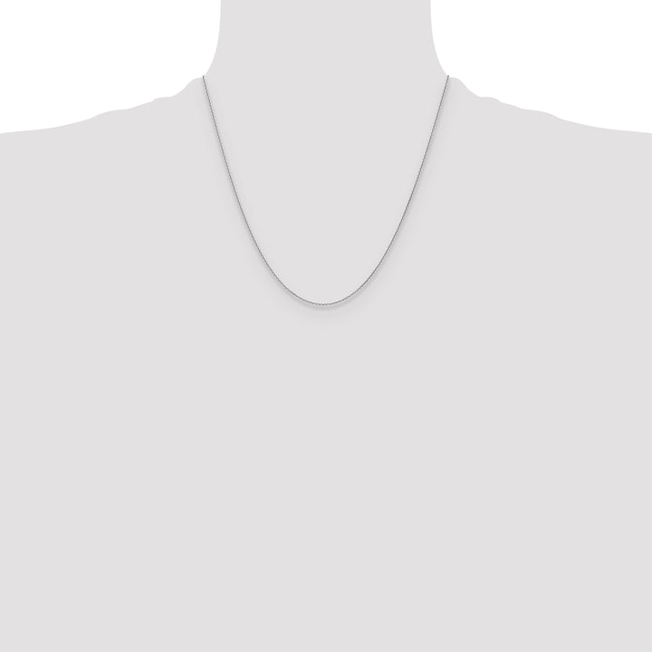 10K White Gold 1.2mm D.C. Cable Chain