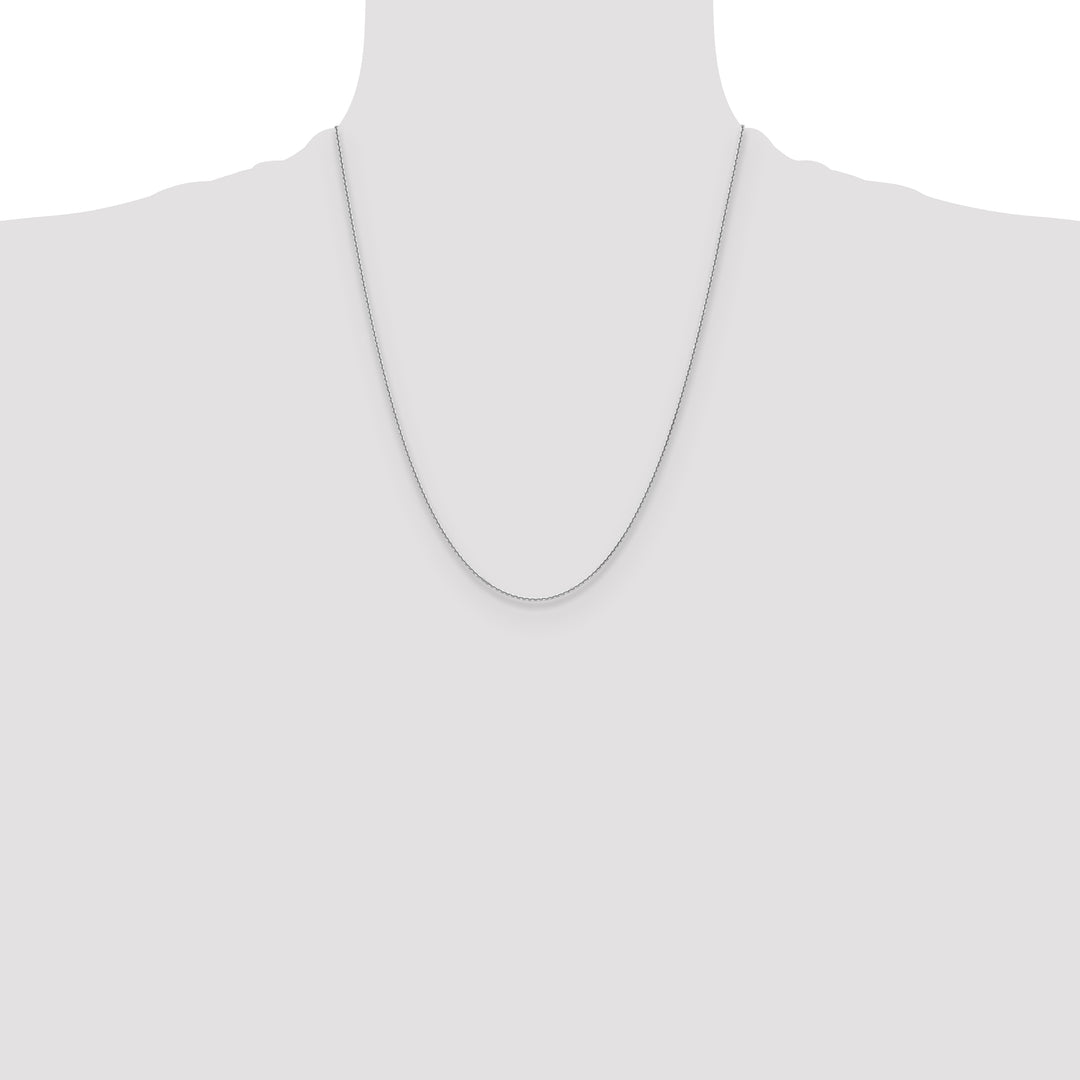 10K White Gold 1.2mm D.C. Cable Chain