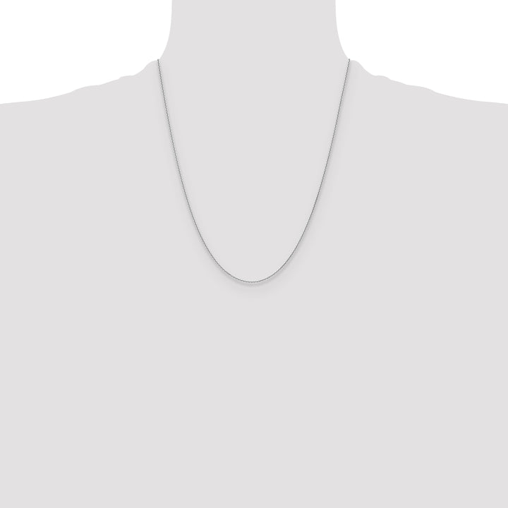 10K White Gold 1.2mm D.C. Cable Chain