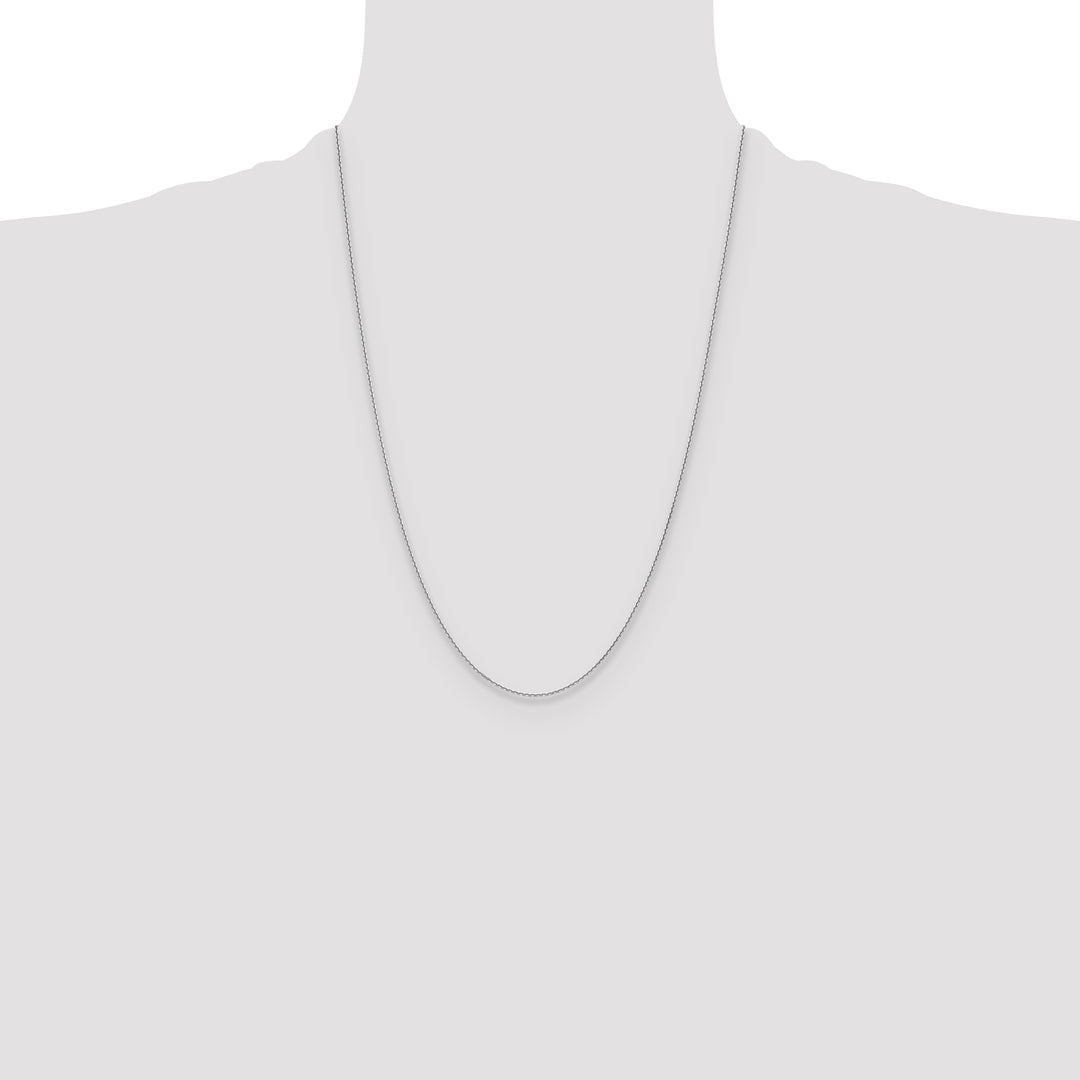 10K White Gold 1.2mm D.C. Cable Chain