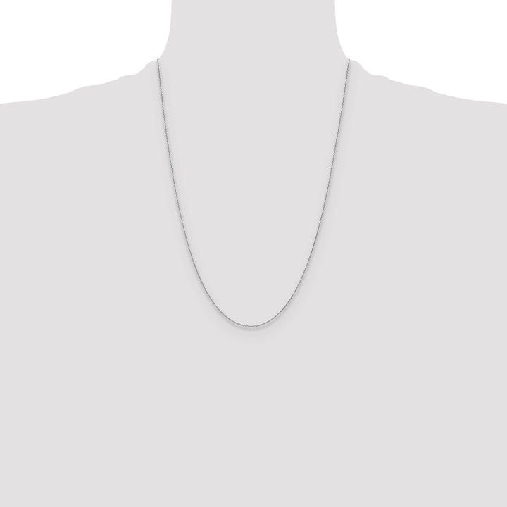 10K White Gold 1.2mm D.C. Cable Chain
