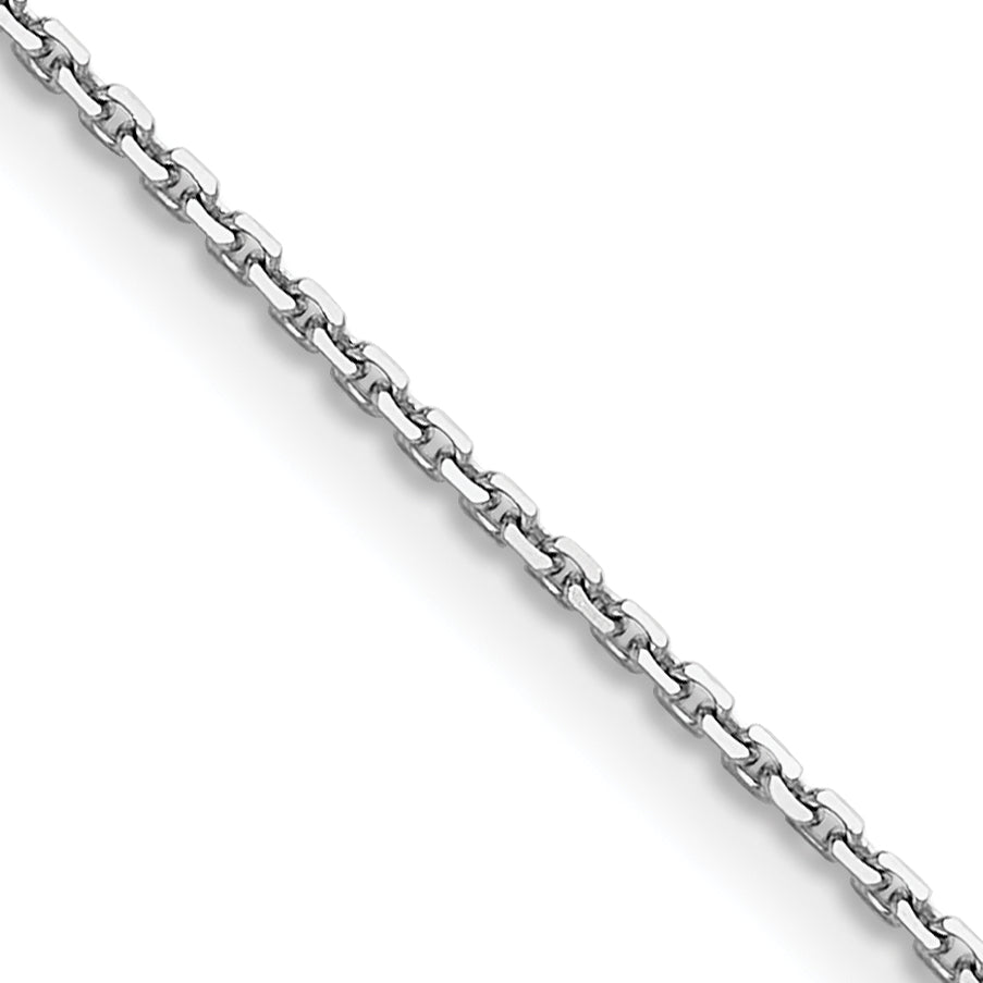 10K White Gold 1.2mm D.C. Cable Chain