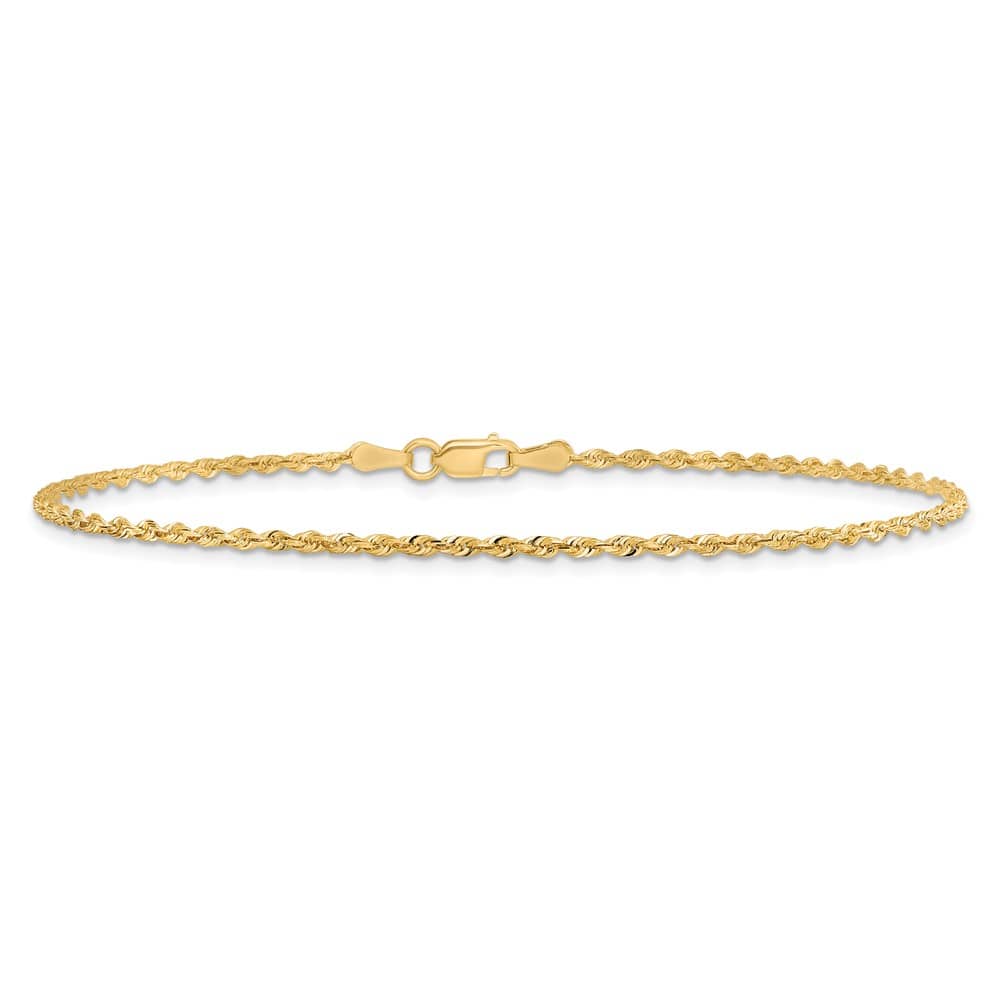 10K Yellow Gold 1.85 mm D.C. Quadruple Rope Anklet