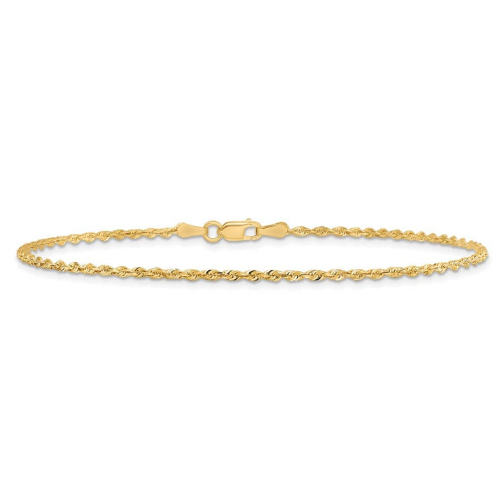 10K Yellow Gold 1.85 mm D.C. Quadruple Rope Anklet