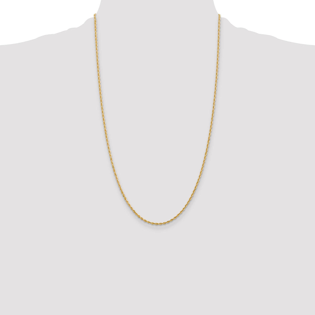 10K Yellow Gold 2mm D.C. Quadruple Rope Chain