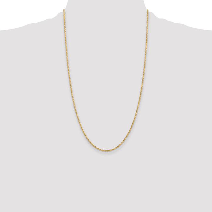 10K Yellow Gold 2mm D.C. Quadruple Rope Chain