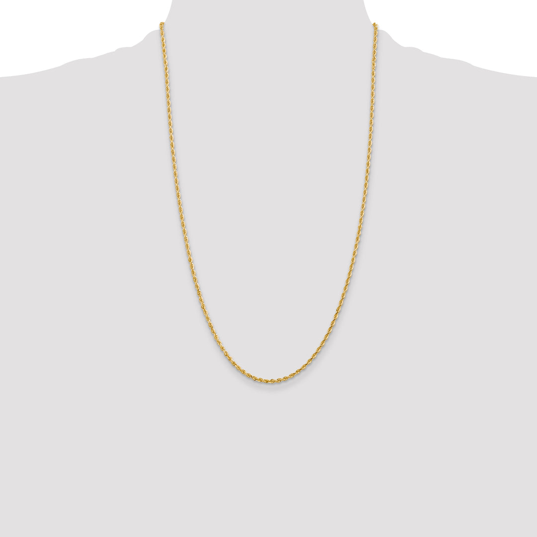 10K Yellow Gold 2.25mm D.C. Quadruple Rope Chain