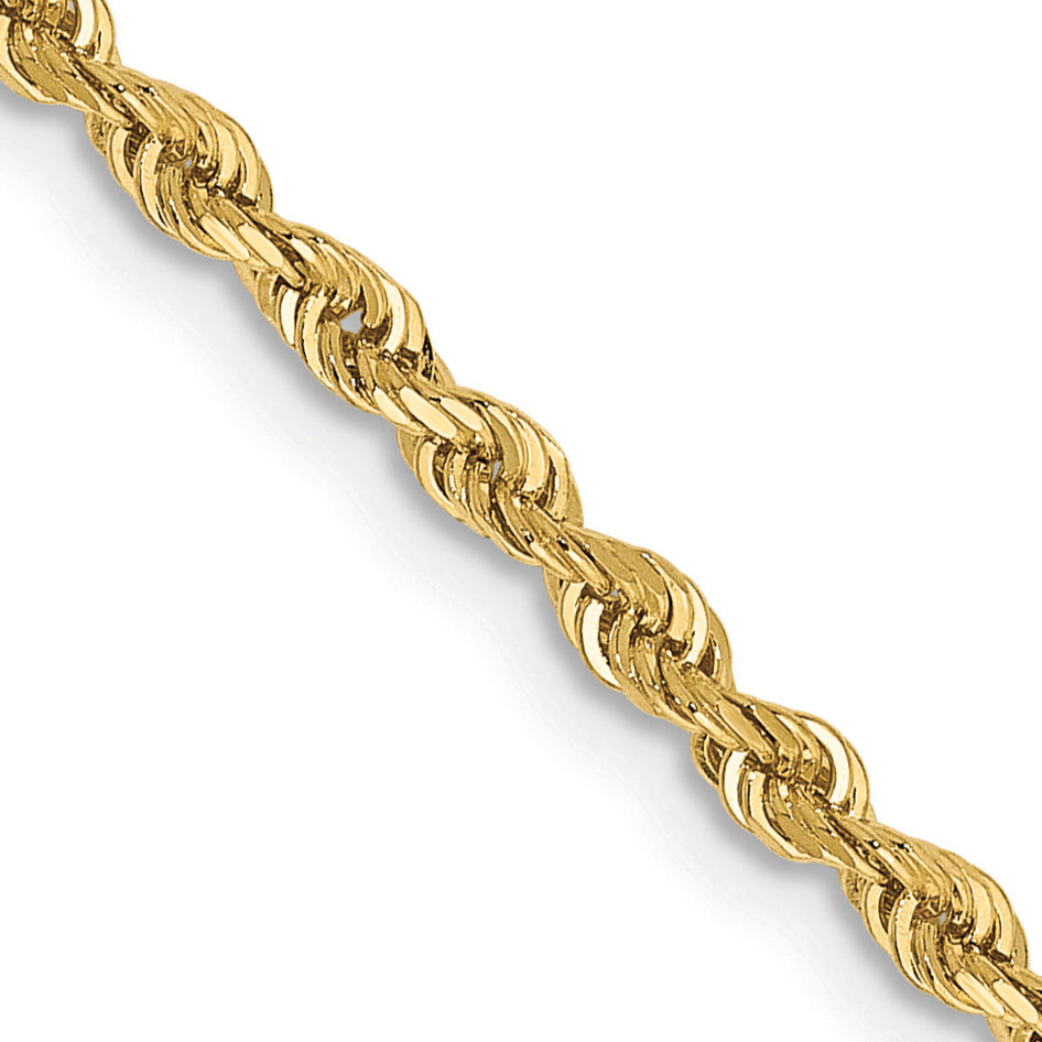 10K Yellow Gold 2.25mm D.C. Quadruple Rope Chain
