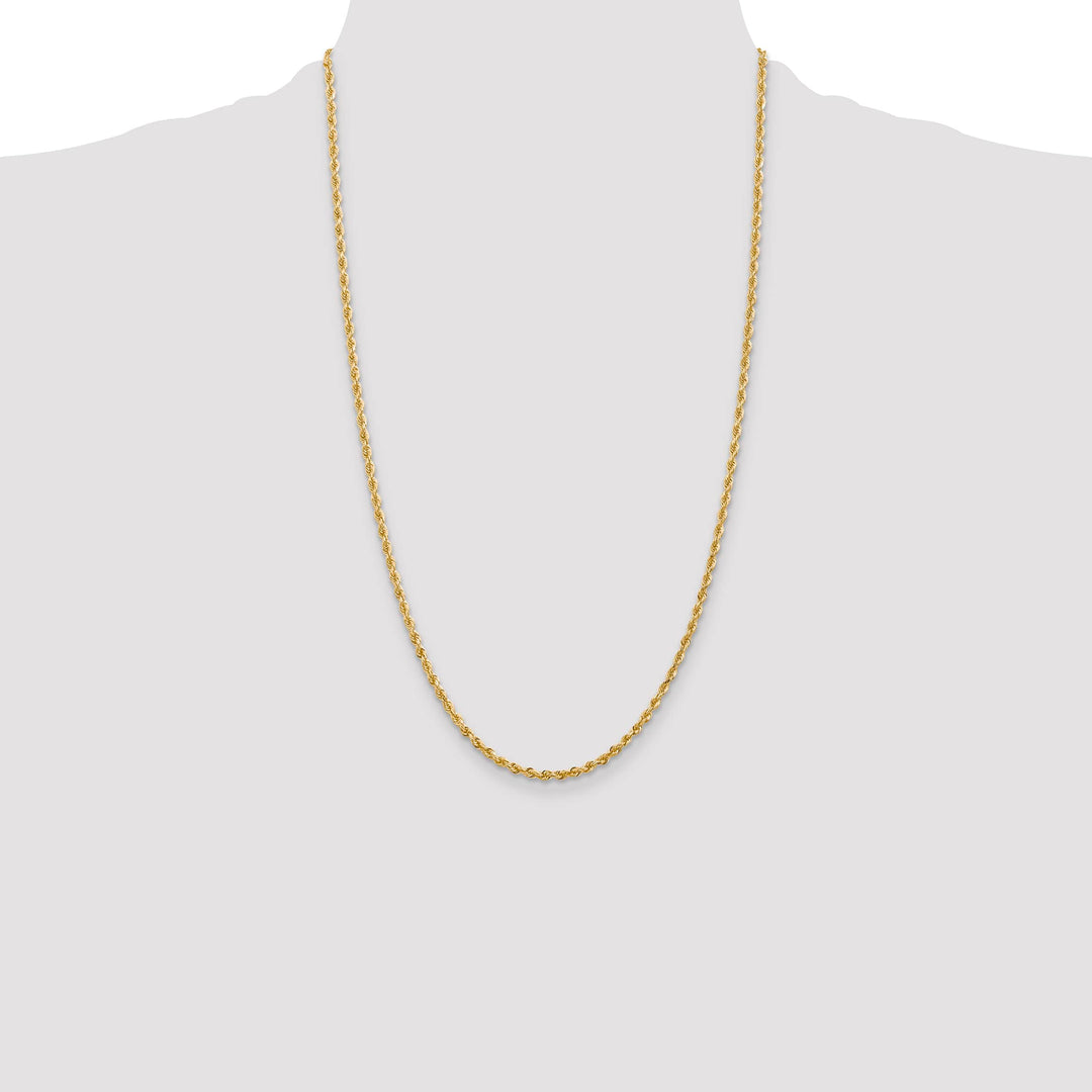 10K Yellow Gold 2.75mm D.C. Quadruple Rope Chain