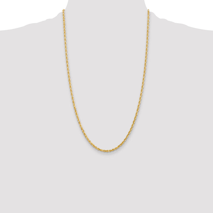 10K Yellow Gold 3mm D.C. Quadruple Rope Chain