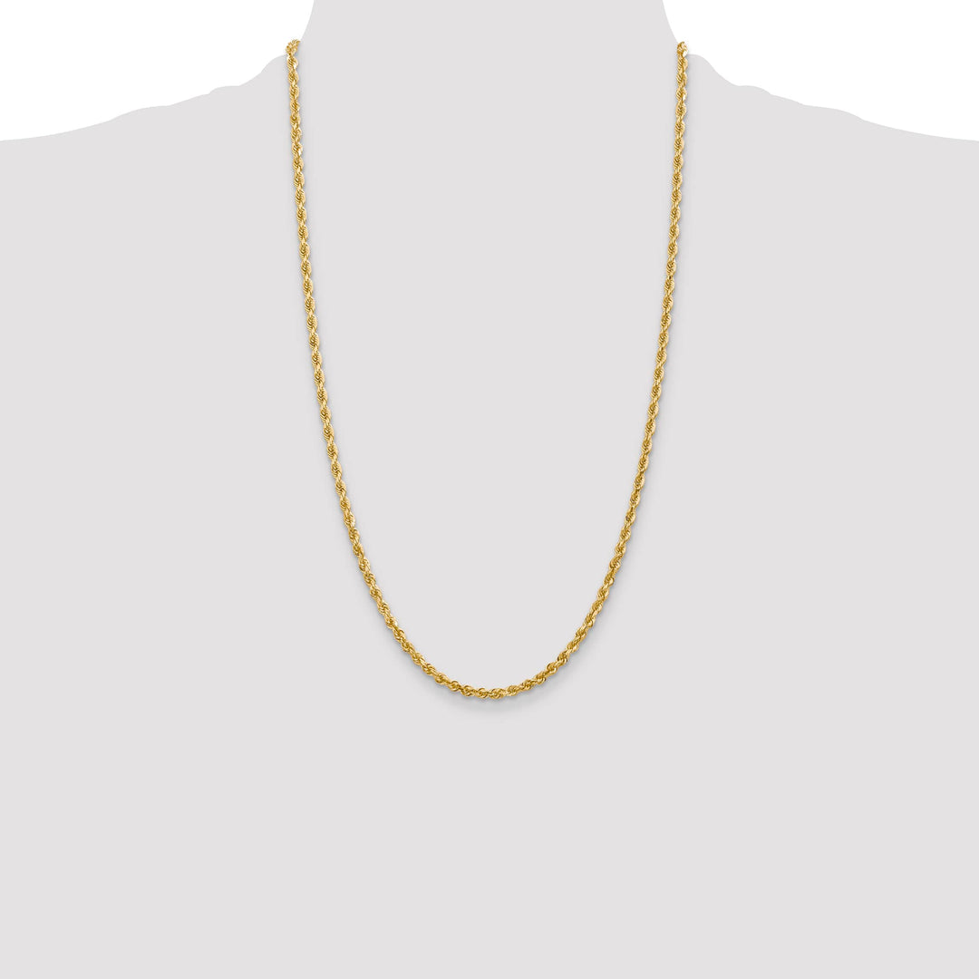 10K Yellow Gold 3.35mm D.C. Quadruple Rope Chain