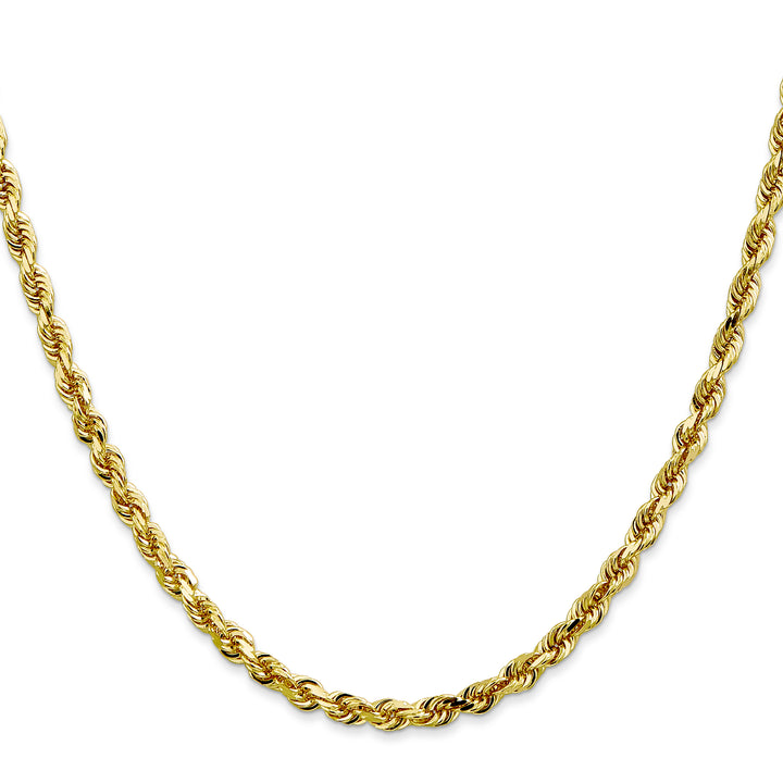 10K Yellow Gold 4mm D.C. Quadruple Rope Chain