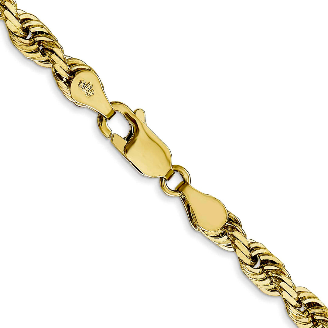 10K Yellow Gold 4.5mm D.C. Quadruple Rope Chain