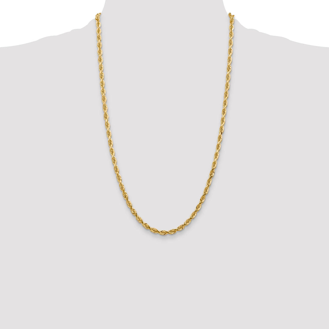 10K Yellow Gold 4.5mm D.C. Quadruple Rope Chain