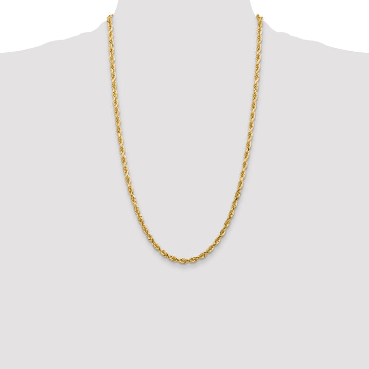 10K Yellow Gold 4.5mm D.C. Quadruple Rope Chain