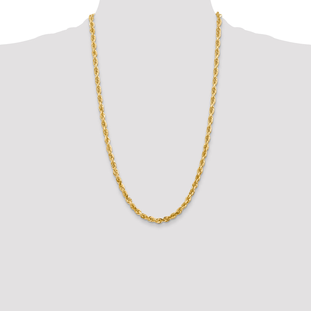 10K Yellow Gold 5mm D.C. Quadruple Rope Chain
