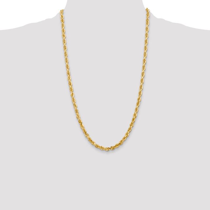 10K Yellow Gold 5mm D.C. Quadruple Rope Chain