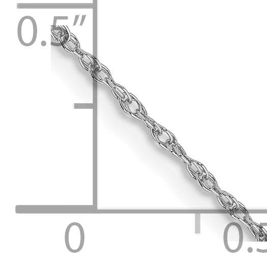 10K White Gold .8mm Lite-Baby Rope Chain