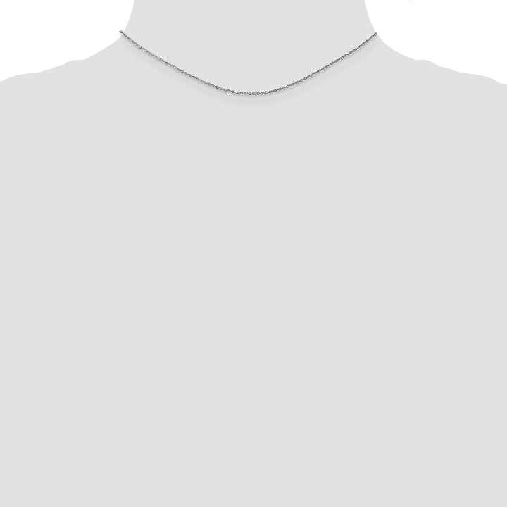 10K White Gold .8mm Lite-Baby Rope Chain