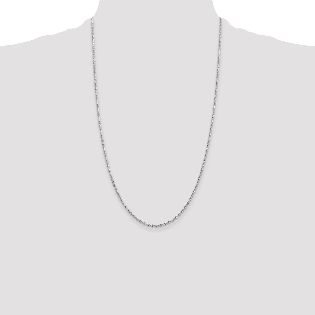 10K White Gold 1.85mm D.C. Quadruple Rope Chain