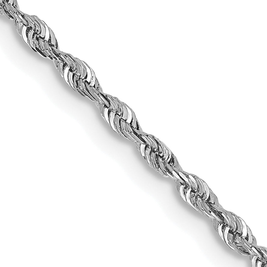 10K White Gold 1.85mm D.C. Quadruple Rope Chain