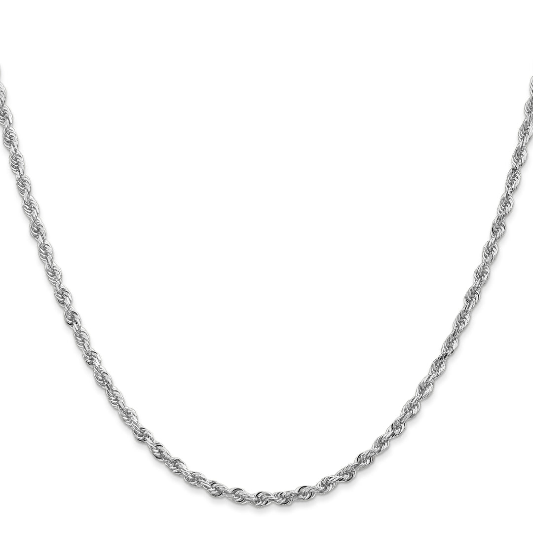 10K White Gold 2.75mm D.C. Quadruple Rope Chain