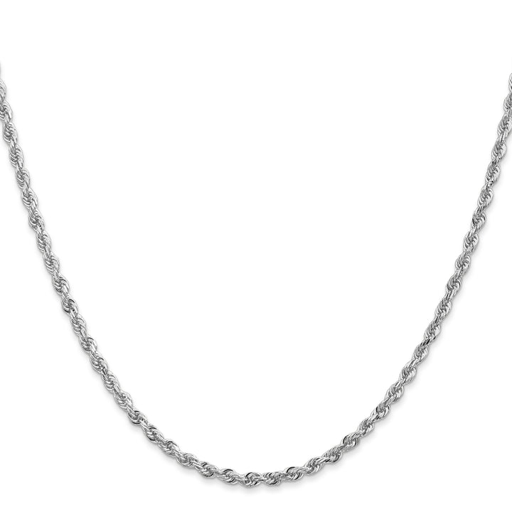 10K White Gold 2.75mm D.C. Quadruple Rope Chain