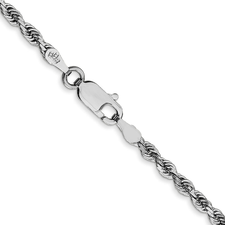 10K White Gold 2.75mm D.C. Quadruple Rope Chain