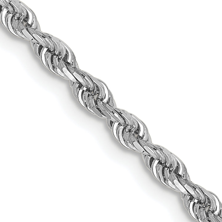 10K White Gold 2.75mm D.C. Quadruple Rope Chain
