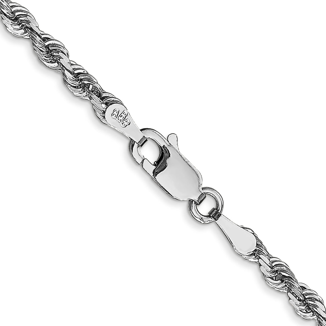 10K White Gold 3mm D.C. Quadruple Rope Chain