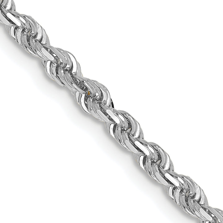 10K White Gold 3mm D.C. Quadruple Rope Chain