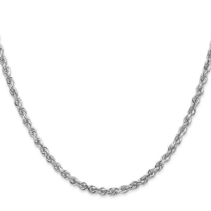 10K White Gold 3.35mm D.C. Quadruple Rope Chain