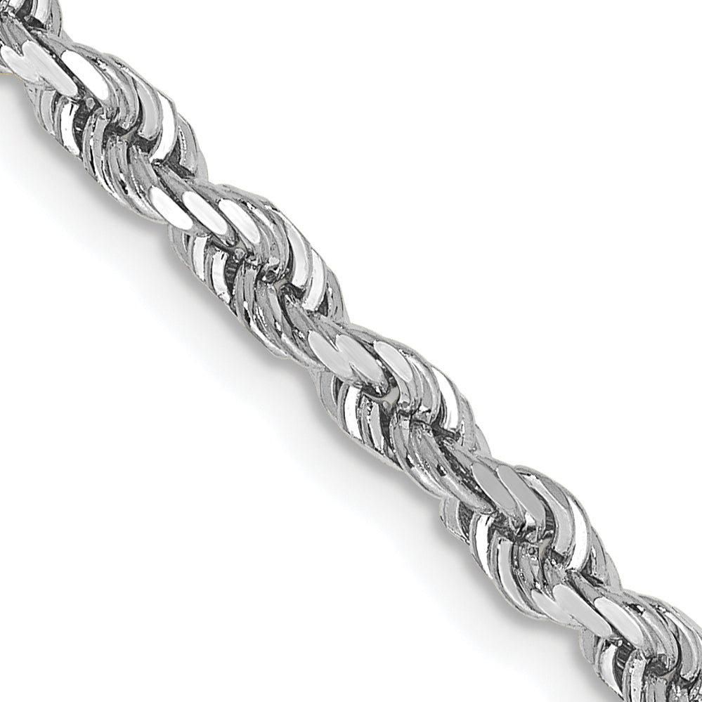 10K White Gold 3.35mm D.C. Quadruple Rope Chain