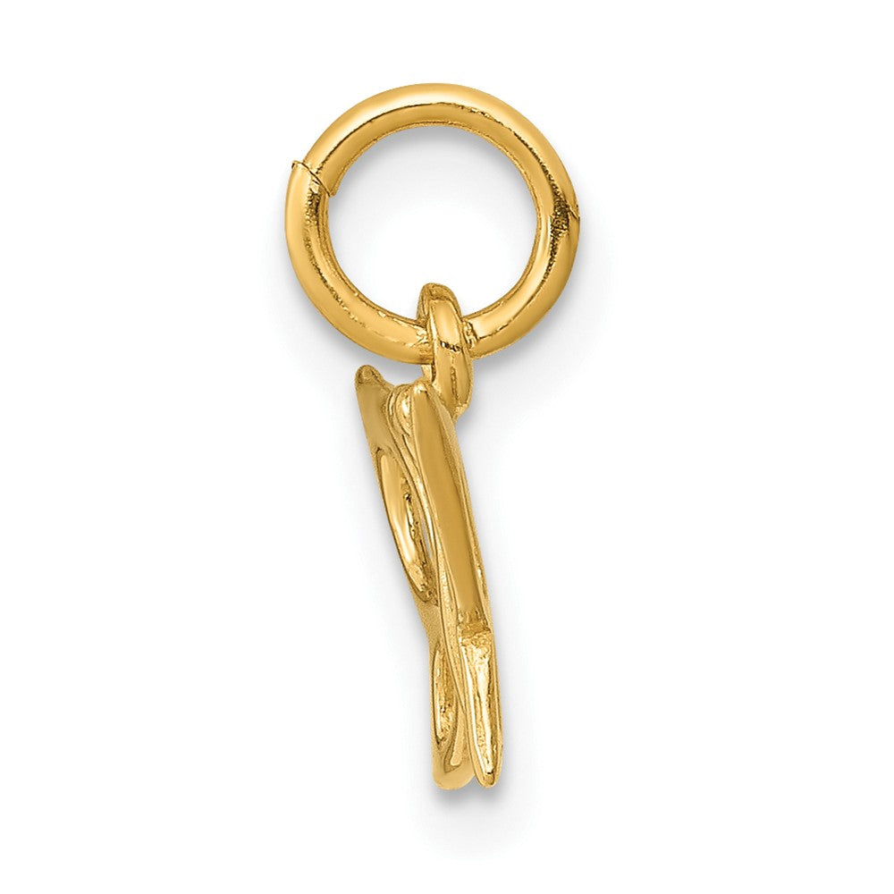 Lovely Rita's Pendants & Charms 10K Yellow Gold Solid Polished Cut-out Small Butterfly Charm