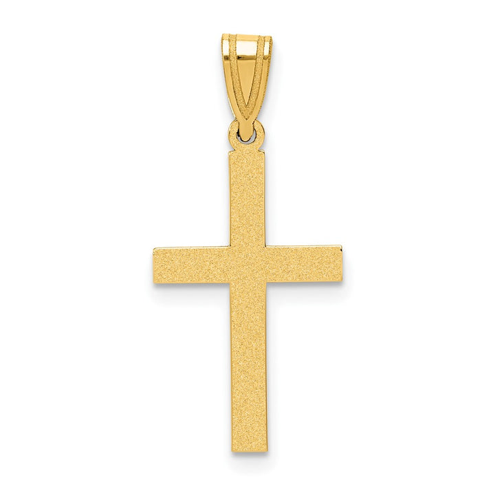 Lovely Rita's Pendants & Charms 10K Yellow Gold Polished Extra Large Sandblasted Latin Cross Pendant