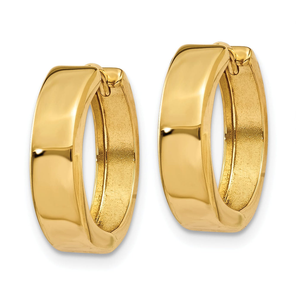 10k Yellow Gold Square Hinged Hoop Earrings