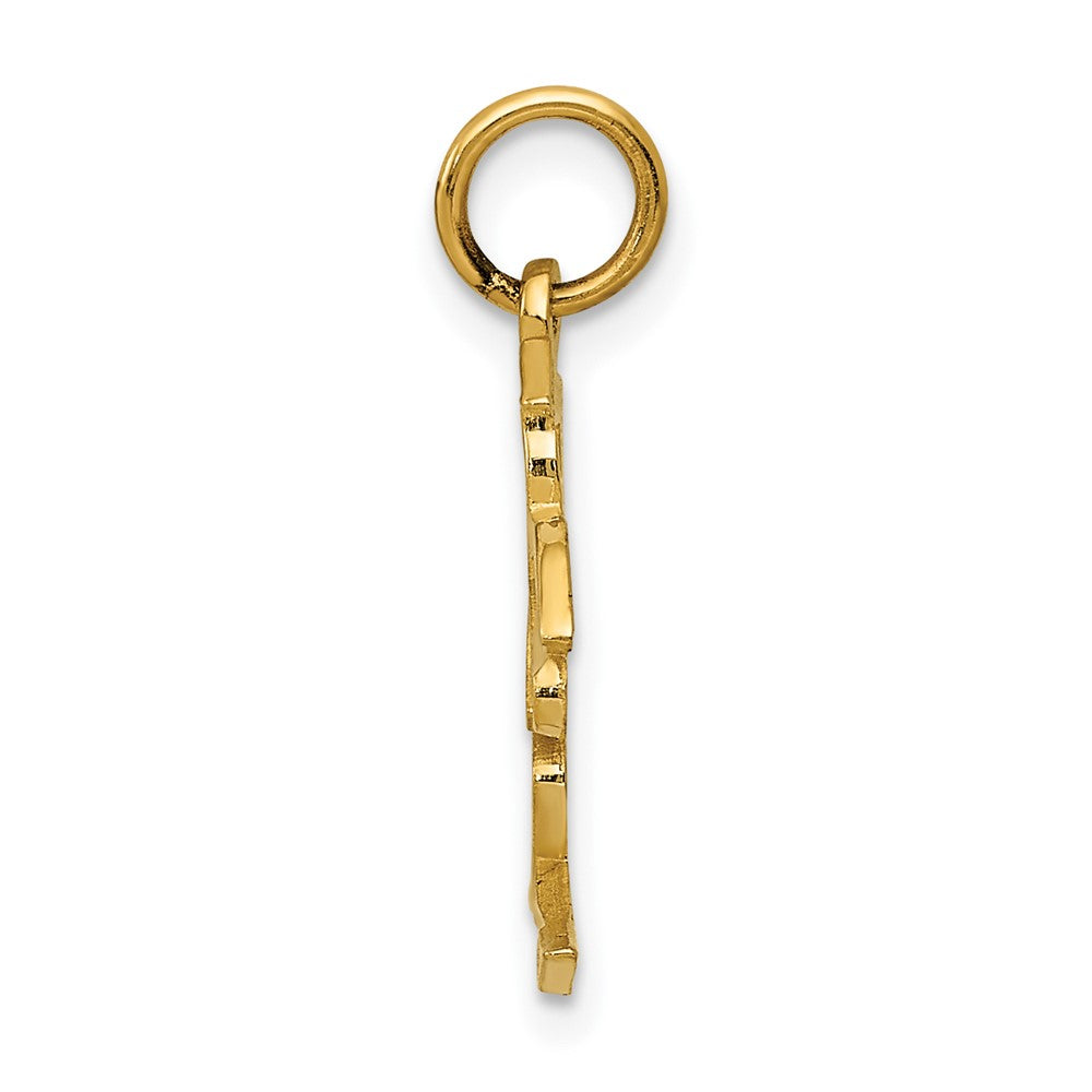 Lovely Rita's Pendants & Charms 10K Yellow Gold Solid Polished Medium Love Symbol Charm