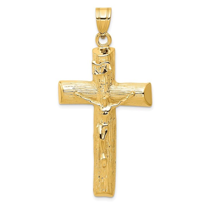 Lovely Rita's Pendants & Charms 10K Yellow Gold Solid Polished Extra Large Latin Crucifix Pendant
