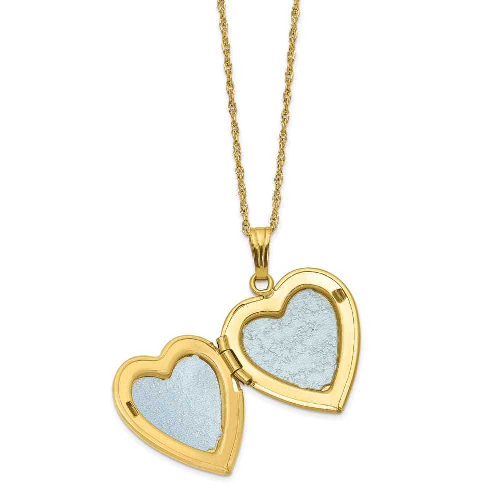 10K Black Hills Gold I Love You with Rose Heart 18 inch Necklace